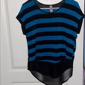 Kids striped shirt with sheer bottom